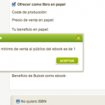 El precio mínimo de los ebooks será 1 €