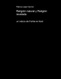 Religión natural y Religión revelada; un indicio de Fichte en Kant