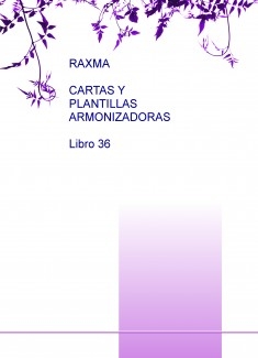 RAXMA CARTAS Y PLANTILLAS ARMONIZADORAS Libro 36