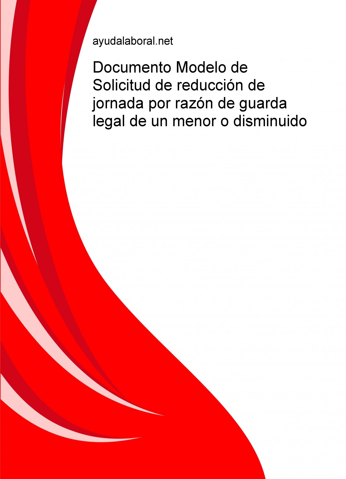 Documento Modelo de Solicitud de reducción de jornada por razón de g