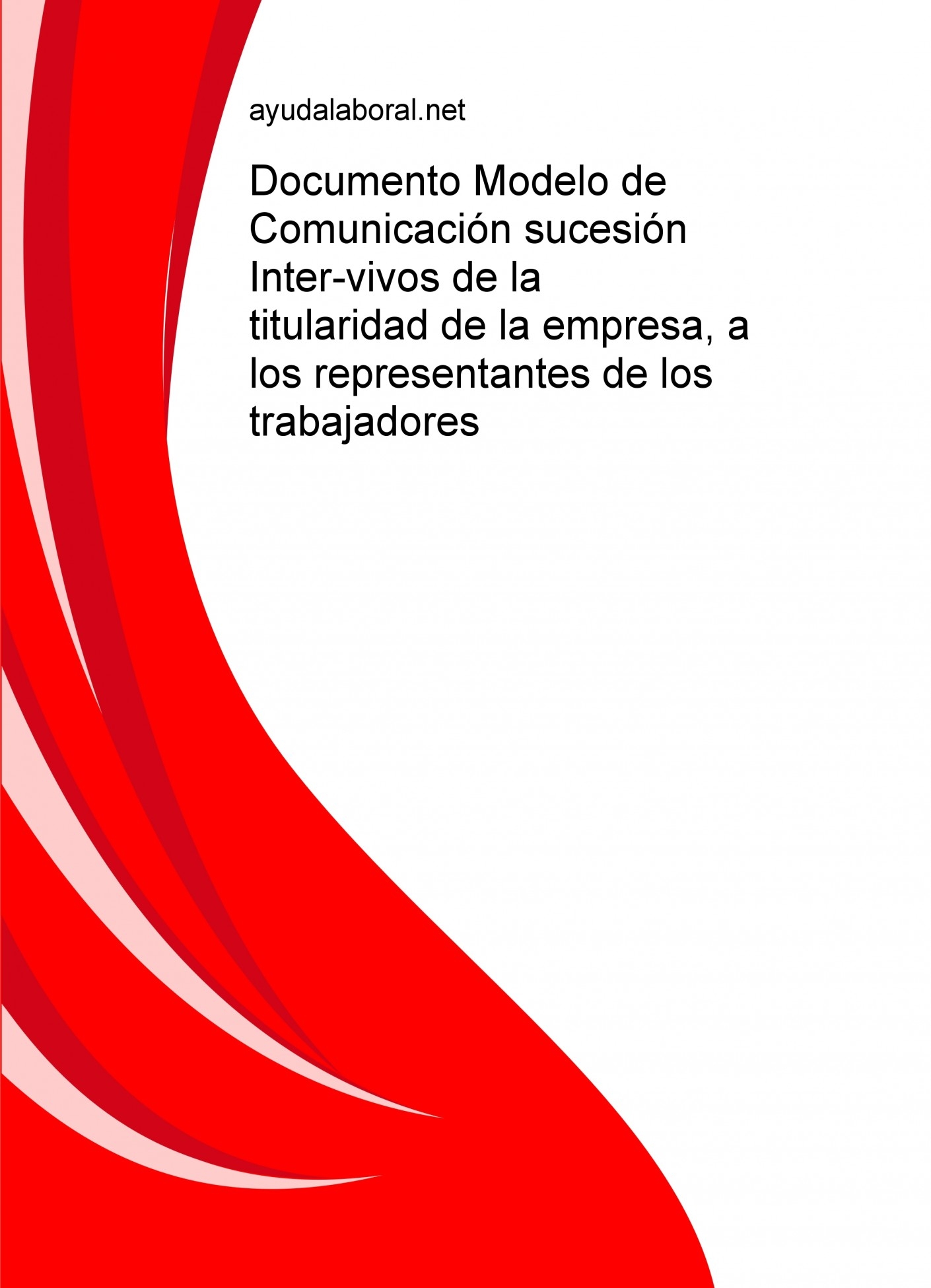 Documento Modelo de Comunicación sucesión Inter-vivos de la titulari