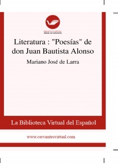 Literatura : "Poesías" de don Juan Bautista Alonso