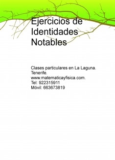 Ejercicios de Identidades Notables