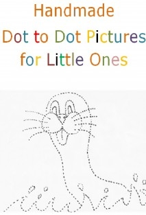 Handmade dot to dot pictures for little ones