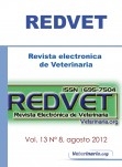 REDVET Vol. 13 Nº 8 agosto 2012 - Revista electrónica de Veterinaria ISSN 1695-7504