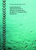 revista literaria la paja-reria de javier y calíope y la nueva lef-a de javier nº 15 enero 2015 tamaño 26