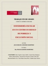 Enfermería escolar en un centro en riesgo de pobreza y exclusión social