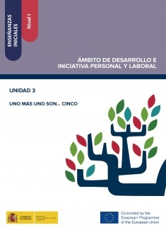 Enseñanzas iniciales: Nivel I. Ámbito de Desarrollo e Iniciativa Personal y Laboral. Unidad 3. Uno más uno son...cinco