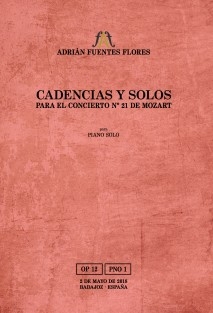 Cadencias y solos para el concierto nº 21 de Mozart