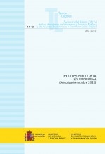 Libro TEXTO LEGAL 12/2022 "TEXTO REFUNDIDO DE LA LEY CONCURSAL" (Actualización octubre 2022), autor Libros del Ministerio de Hacienda