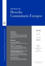 Libro Revista de Derecho Comunitario Europeo, nº 77, enero-abril, 2024, autor Centro de Estudios Políticos 